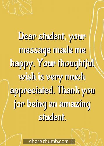 thank you message from graduating student